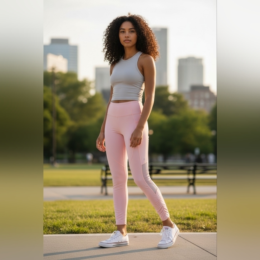 Lululemon Run: Back on Track Tight - Heathered Pig Pink